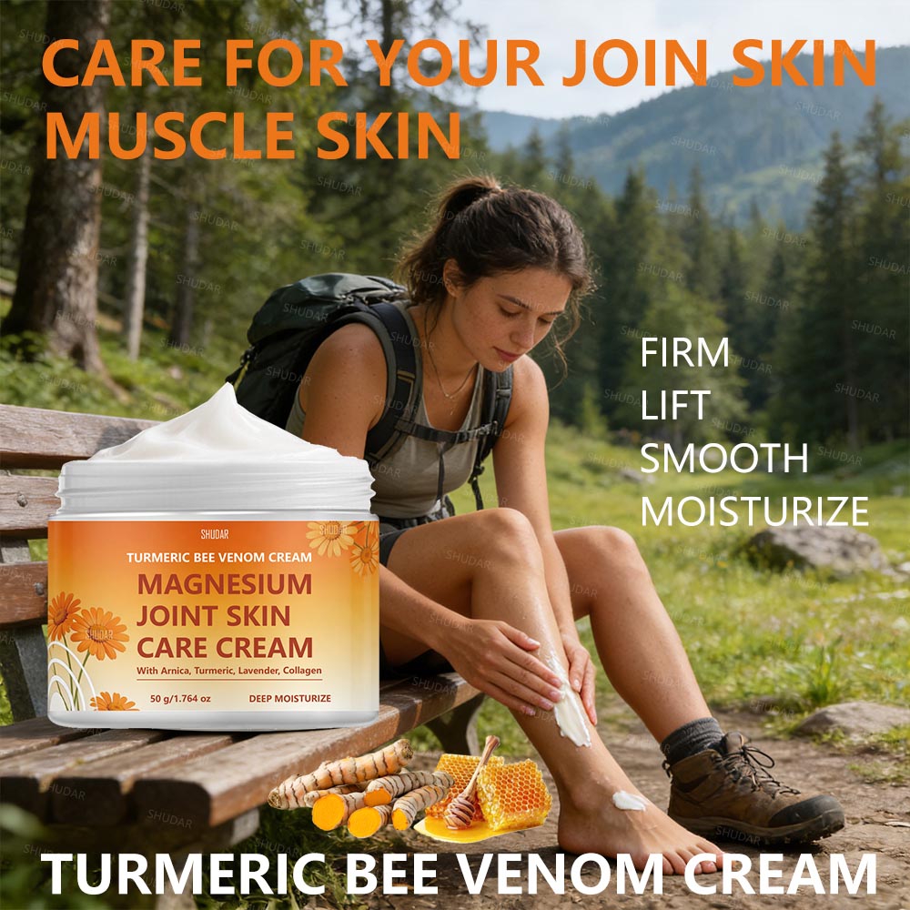 50g Arnica Oil Turmeric Magnesium Bee Venom Joint Skin Care Massage Cream, Collagen, Lavender, Deeply Moisturize FIRM LIFT Smooth. Care for Joint skin, Muscle Skin, and Body, Neck, Arms, Leg, hand. Easily Absorbed, Gentle Texture, For All Skin Types. - Image 2