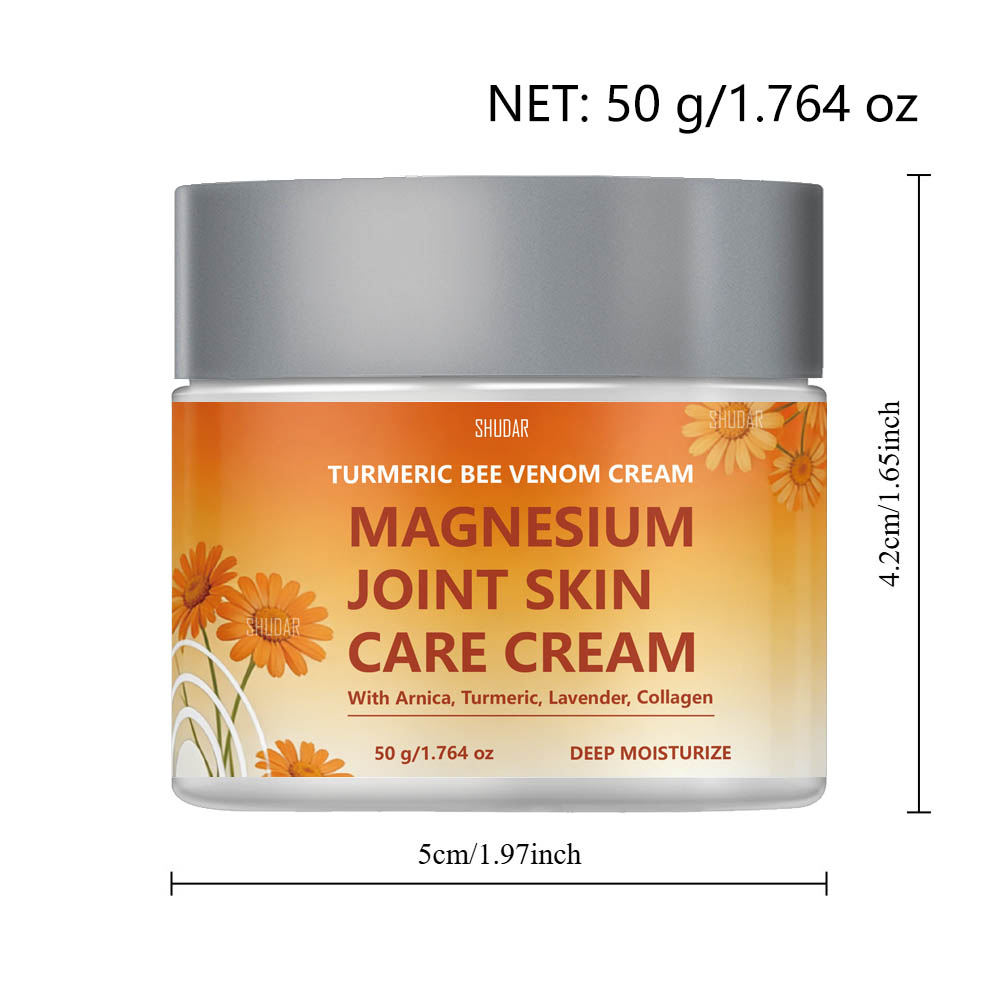 50g Arnica Oil Turmeric Magnesium Bee Venom Joint Skin Care Massage Cream, Collagen, Lavender, Deeply Moisturize FIRM LIFT Smooth. Care for Joint skin, Muscle Skin, and Body, Neck, Arms, Leg, hand. Easily Absorbed, Gentle Texture, For All Skin Types. - Image 5